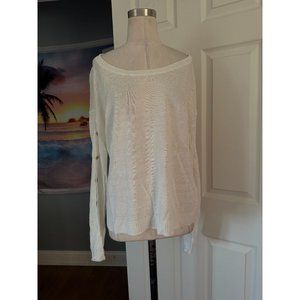 Feel the Piece Terre Jacobs L/S sweater top with snap sleeves M/L